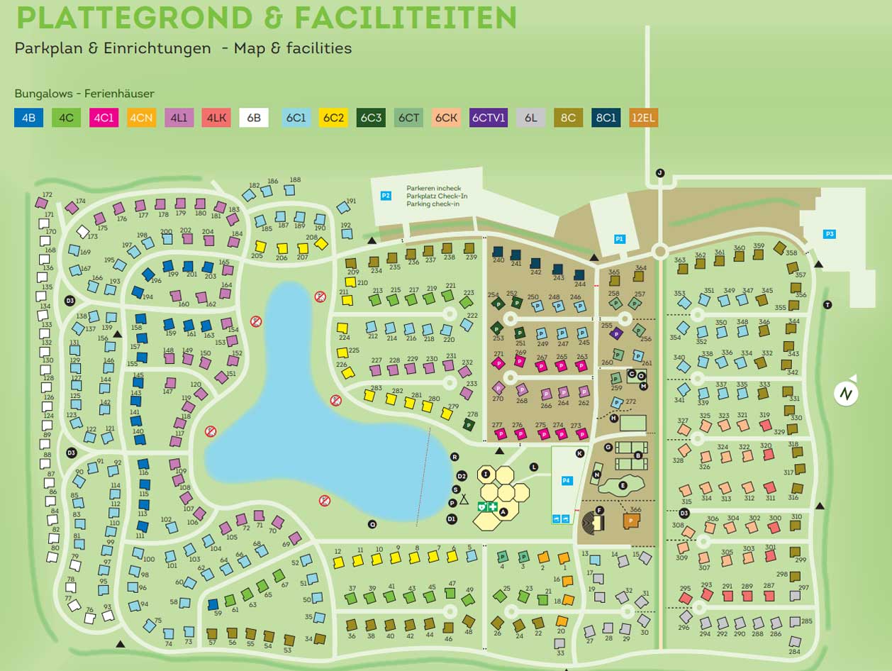 Plattegrond Vakantiepark Landgoed 't Loo (Landal, Gelderland)