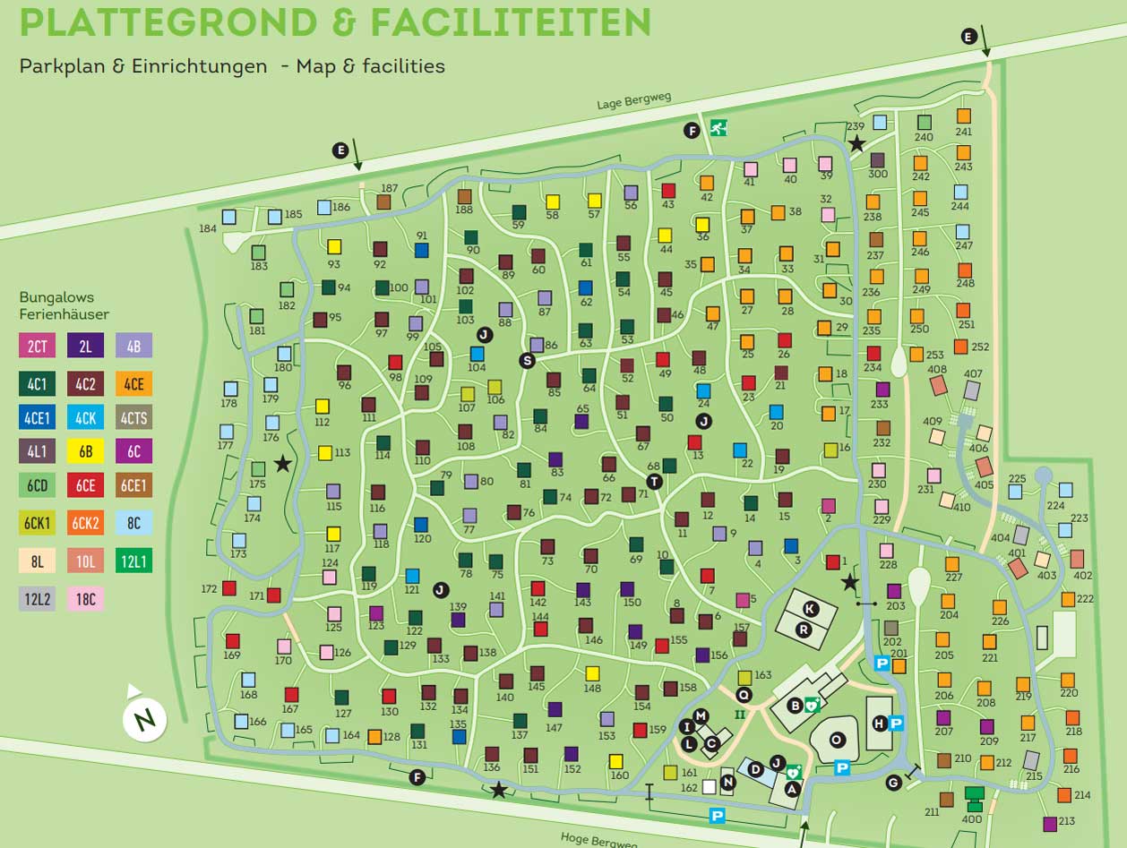 Plattegrond Vakantiepark Heideheuvel (Landal, Gelderland)