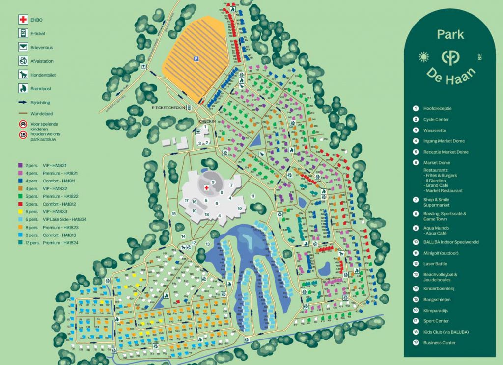 Plattegrond Center Parcs Park De Haan