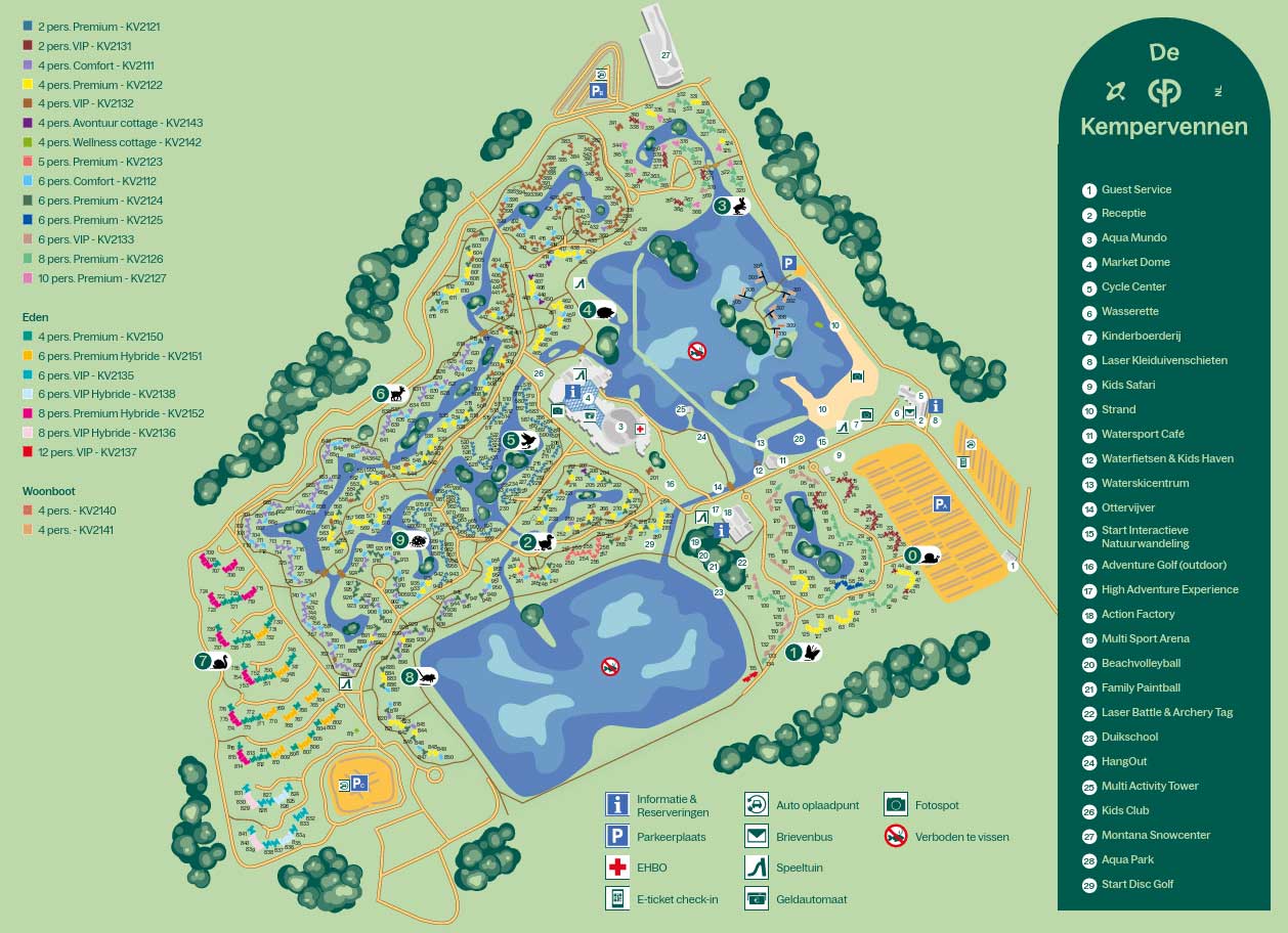 Plattegrond Center Parcs De Kempervennen