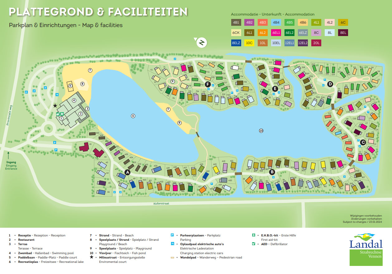 Plattegrond Vakantiepark De Strabrechtse Vennen (Landal)