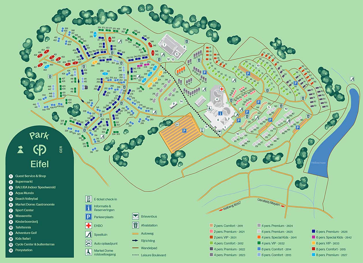 Plattegrond Center Parcs Park Eifel