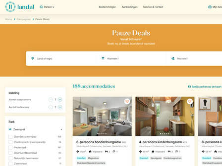 Landal Pauze Deals voor voordelige vakantie in oktober, november of december
