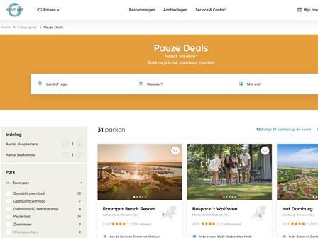 Roompot Pauze Deals voor voordelige vakantie in oktober, november of december